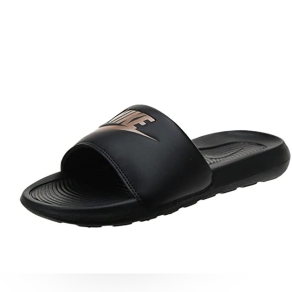 🆕 Nike Victori One Slide Black, Metallic Red Bronze, Women’s Size 8 - Picture 3 of 6